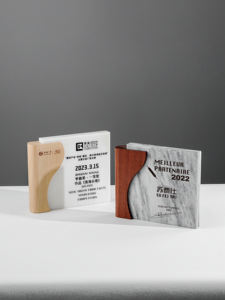 Livre en marbre en bois massif logo nordique créatif style technologie conception placement <span class=keywords><strong>de</strong></span> décoration <span class=keywords><strong>de</strong></span> trophée personnalisé - Product Image 5