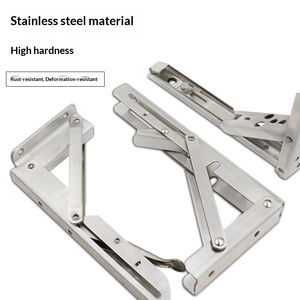 Support pliant en acier inoxydable pour étagère à trois volets, modèle 001, avec ressort et angle droit, pour rack mobile - Product Image 3