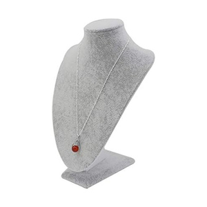 Présentoir en gros pour colliers en velours noir, support de présentation en forme de cou 3D, organisateur de chaînes de bijoux, modèle de mannequin, support de présentation - Product Image 4
