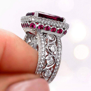 Anello dal Design Quadrato, Stile Elegante, Gioiello da Dito per Donne - Product Image 6
