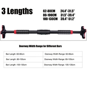 Nhà sử dụng phòng tập thể dục tập thể dục thanh không có vít cài đặt mức mét doorway pull-up Chin-up Bar-200kg tải công suất 2.2kg Trọng lượng nhẹ - Product Image 5
