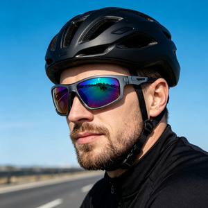 Men's Cycling Sunglasses UV400 PC Lens Anti Slip <b>Black</b> <b>Frame</b> Outdoor Sports Driving Protection - Product Image 1