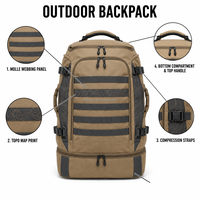 Mochila Táctica Personalizada para Hombre, Mochila EDC, Resistente al Agua, Transpirable, con Tirantes Ergonómicos para los Hombros, para Viajes al Aire Libre
