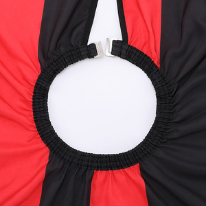 Cape de coiffure imperméable anti-adhésive pour salon de coiffure, design drapeau américain noir et rouge - Product Image 3