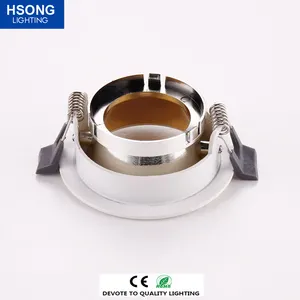 Medium And Low Style Round Fixed Recessed Frame Apply To Gu5.3 Gu10 Mr16 Led Frame Gu10 Mr16