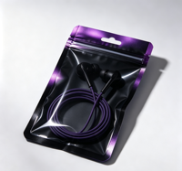 Sac d'emballage universel pour écouteurs avec fermeture éclair à trois côtés, multicolore, avec fenêtre transparente pour accessoires électroniques