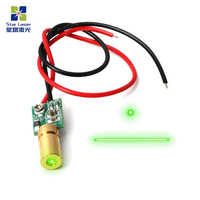 Module laser à lentille collimatée 520 nm, module laser vert direct 5 mW, mise au point réglable pour l'alignement de précision et la vision industrielle