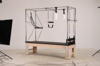 Set de 5 Pièces Pilates Reformer Multifonctionnel en Bois de Hêtre pour Yoga et Renforcement du Corps en Intérieur
