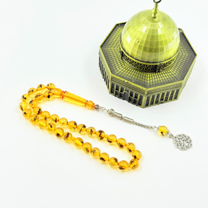 イスラム教徒用数珠 10mm、33個、樹脂製昆虫ビーズ、イスラムブレスレット、ミスバハ、スイミングプール、アラカール、ティビハ、ロザリオ用の祈りの数珠 - Product Image 4