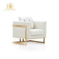 Canapé 3 places en tissu de luxe au design moderne, en métal torsadé de haute qualité, avec rembourrage en éponge, idéal pour salon, appartement, hôtel, villa
