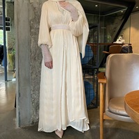 Robes Abaya Traditionnelles Musulmanes en Chiffon pour Femmes, Robes de Soirée Décontractées Respirantes du Moyen-Orient, Commerce International Transfrontalier