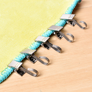Clips de acero inoxidable en forma de U, ganchos metálicos duraderos para toallas y cortinas - Product Image 2