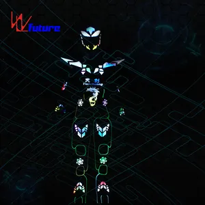 433 wireless controlled Full color LED Robot Costume David Guetta LED Robot suit illuminated Kryoman Robot