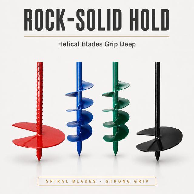 Steel Ground Screw Pole Earth Anchor / Powder Coated Paint Ground Anchor for Fixed Vineyard Post