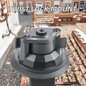 Support de téléphone à ventouse robuste avec verrouillage rotatif, fixation sur pare-brise, avec trou fileté 1/4'' et matériau TPU - Product Image 3