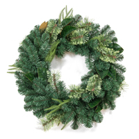 Buatan tangan Norfolk pinus campuran PE Garland Swag Natal karangan bunga Kranz Ghirlande Cypress Faux dekorasi untuk belanja mall