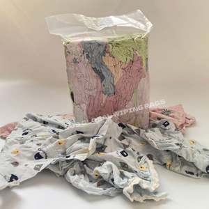 Trapos Industriales para Taller, 1 kg de Trapos 100% Algodón, Trapos de Camiseta de Colores, Trapos Lisos de Color Claro a Granel - Product Image 1