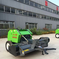 Mini-presse à balles de foin domestique, nouvelle version motorisée avec fonction de broyage et de découpe d'ensilage Yongyi 9YQ-1300/1720