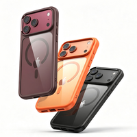 Étui de téléphone magnétique pour iPhone 18 Pro Pro Max, transparent en PC, givré en TPU, hybride, antichoc, coque arrière HD anti-chute pour téléphone portable