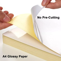 Vente flash - Feuilles d'étiquettes autocollantes blanches imperméables A4 pour étiquettes d'expédition avec laminage brillant