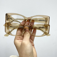 Montures de lunettes optiques en acétate épais pour femmes, tendance, grandes, verres transparents, protection des yeux, prêtes pour la lecture