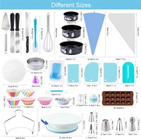 Kuchen-dekoration Lieferant backen Gebäck-Werkzeuge rotierender Kuchenständer Plattenspieler backmesser Düsen backen Gebäck-Werkzeuge 655-teiliges Set