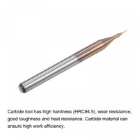 Fraise à queue CNC pour routeur, tige de 3,175 mm (1/8 po), 0,2 mm x 1 mm, en carbure de tungstène revêtu de titane, pour gravure et fraisage, longueur effective de 3 mm