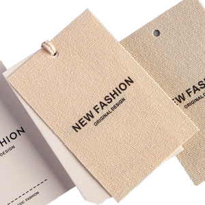 Etiquetas de Tela de Algodón con Logotipo Personalizado, Etiquetas Tejidas Impresas para Ropa, Etiqueta Colgante de Algodón y Lona, Etiquetas de Tela Personalizadas - Product Image 1
