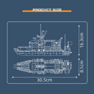 MOULD KING 10080 Kit de ensamblaje de plástico de bote salvavidas multiusos noruego, juegos de ladrillos, Mini modelo de lujo - Product Image 6