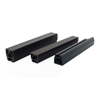 Extrusión de tubería rectangular de PVC, tamaños cuadrados, perfiles de plástico, tubos de plástico rectangulares y cuadrados