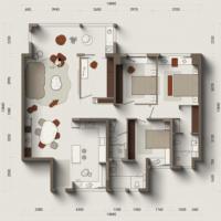 Plans de maison et plans d'étage de villa 3D personnalisés au design moderne avec des solutions de conception graphique pour l'utilisation d'hôtels et d'appartements
