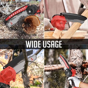 New Arrival 6 Inch One-Hand DIY 550W Rechargeable Lithium Battery Brushed Motor OEM <b>Mini</b> Portable <b>Chainsaw</b> <b>Mini</b> <b>Chainsaw</b> Cordles - Product Image 6
