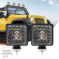 Phare de travail LED 98W de 4 pouces, projecteur clignotant pour camion tout-terrain, SUV, bateau, VTT, tracteur, feux de conduite, accessoire automobile