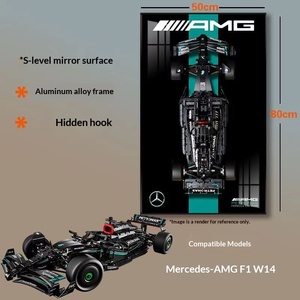 Marco de Fotos Decorativo de Pared Compatible con Ladrillos Lego de 3.5CM de Grosor, Diseño Mercedes F1, Cristal y Porcelana Simple - Product Image 4