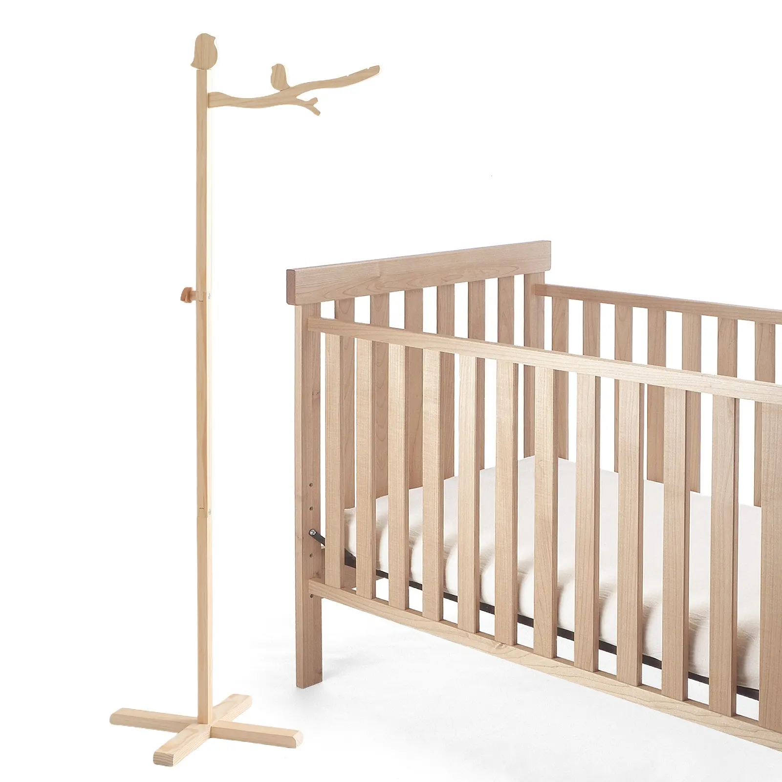 2024 nouveauté en bois berceau sur pied bras Mobile bébé Mobile cintre bébé lit cloche support pour berceau pépinière décor