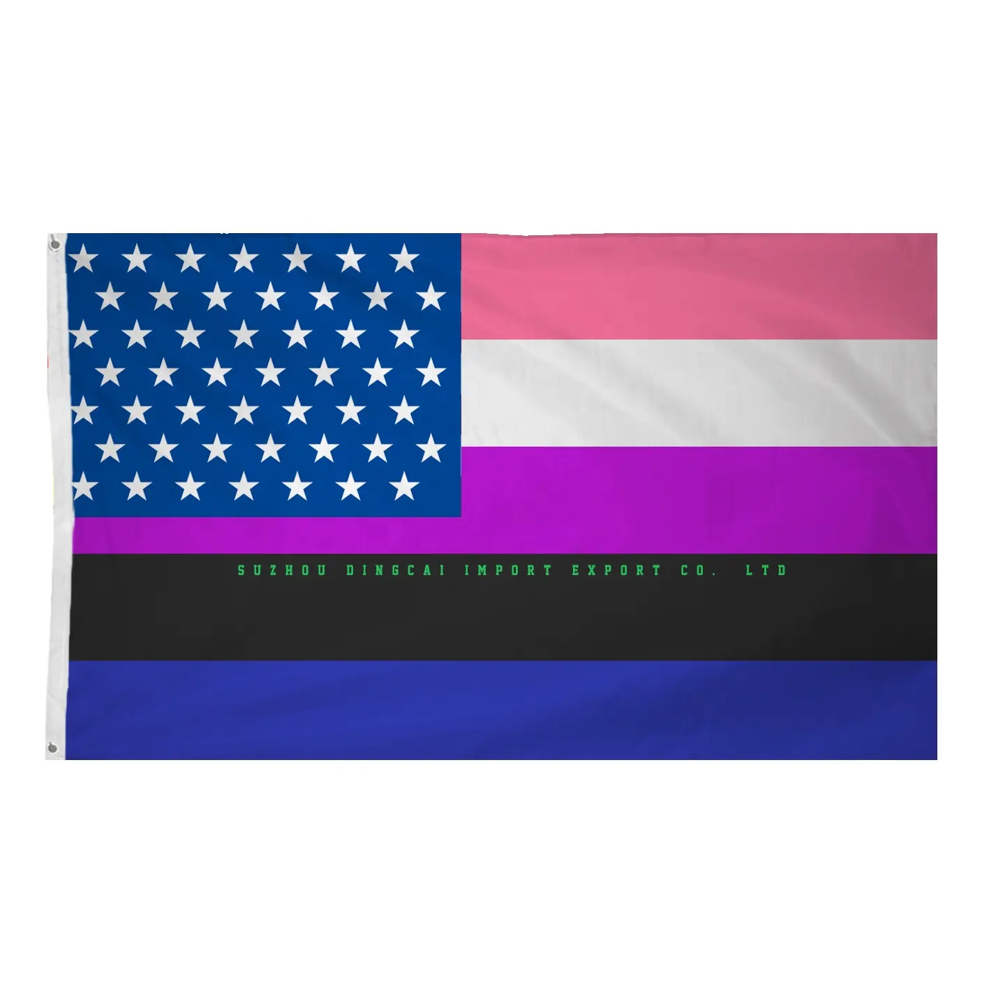 जहाज अब LGBT इंद्रधनुष अमेरिका Genderfluid गौरव grommets के साथ 3x5 फुट 100% पॉलिएस्टर झंडा