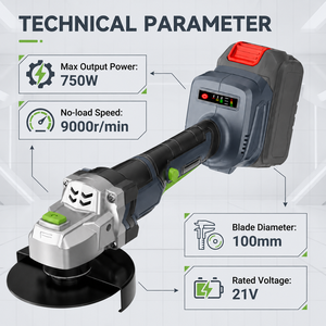 Amoladora Angular Inalámbrica sin Escobillas LD de 100 mm, Grado Industrial, Batería de 4.0 Ah, 12,000 RPM para Corte y Pulido de Alta Resistencia - Product Image 2