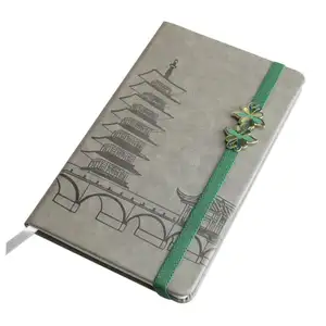 Diario y planificador de Fitness para entrenamiento, cuaderno con cubierta de cuero, con logotipo personalizado