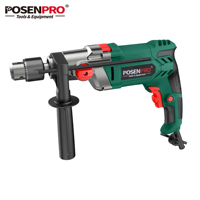 Perceuse à percussion 13 mm 1050 W, perceuse à percussion électrique filaire, 3000 tr/min, vitesse variable pour le perçage du béton, de l'acier et du bois