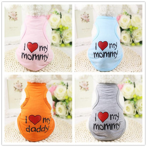 Shine And Shine Pet Vest Summer Dog <b>Cat</b> <b>Clothes</b> Heart Pattern Sunscreen <b>For</b> Bichon Frise Pomeranian Teddy - Product Image 5