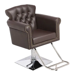 Silla de Barbero de Cuero Sintético Vintage de Lujo con Rotación de 360 Grados, Bomba Hidráulica, Estilo Antiguo para Salón de Belleza y Barbería - Product Image 6