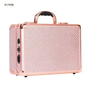 KONCAI FAMA认证工厂批发品牌玫瑰金Bling Slay Case化妆化妆盒