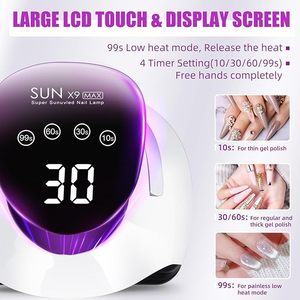 Lámpara UV LED para Uñas de 220W con 57 Lámparas LED, Sensor Automático, 4 Ajustes de Temporizador, Pantalla Táctil LCD, Material Plástico para Esmalte de Gel - Product Image 4