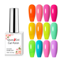 Pabrik Quengel Grosir Permen Jelly Warna-warni Cat Kuku Gel 15ml Sampel Gratis Cat Kuku Fluorescent Uv Gel