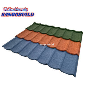 Pannelli a Incastro Tipo Classico <span class=keywords><strong>Tegole</strong></span> Metalliche Rivestite in Pietra Colorata Galvalume - Product Image 2