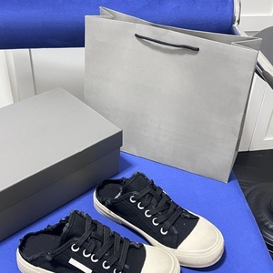 Chaussures basses à lacets en cuir véritable de haute qualité pour hommes et femmes, style décontracté et tendance, effet vieilli, toutes saisons - Product Image 3