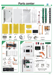 Poland Stock Pre-Assemble 48V 51.2V Stackable 32kWh 33kWh <b>Diy</b> Battery Box with JK V19 BMS Wheeled Lithium <b>Diy</b> Battery <b>Kit</b> - Product Image 2