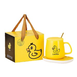 <b>USB</b> Portable Electric Ceramic Constant Temperature Mug Set 55 Degree Thermostat CupWarm Cup with <b>Heating</b> coaster - Product Image 2