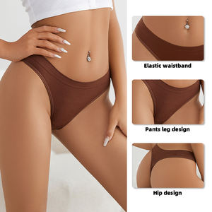 女性用パンティー,高弾性軽量低ウエストアイスシルク柔らかさGストリングトングシームレスな女性用下着 - Product Image 3