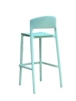 Tabouret de bar haut moderne en PP de conception italienne originale avec dossier bas et brevet européen